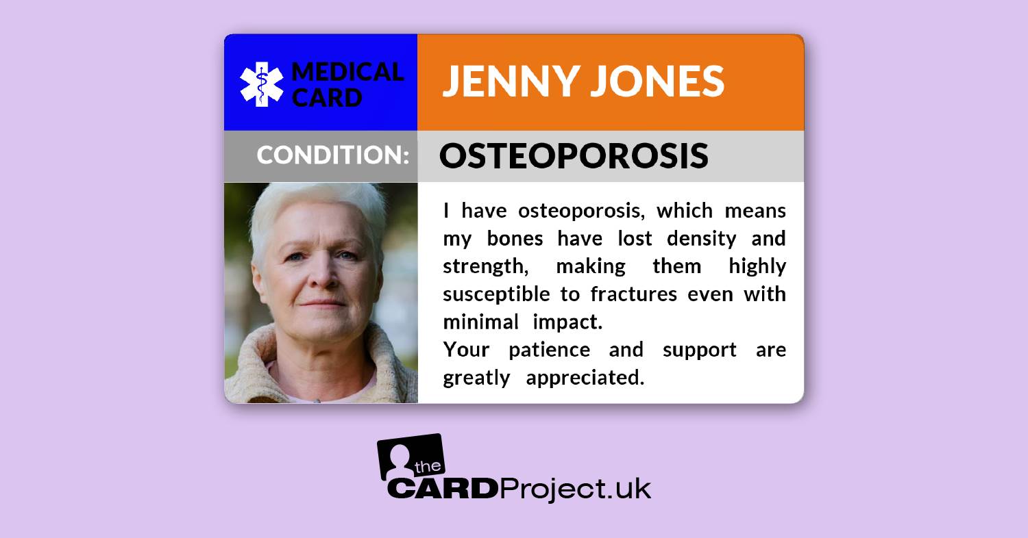 Osteoporosis Medical Photo ID Card (FRONT)